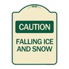Signmission Caution Falling Ice and Snow Heavy-Gauge Aluminum Architectural Sign, 24" x 18", TG-1824-24286 A-DES-TG-1824-24286